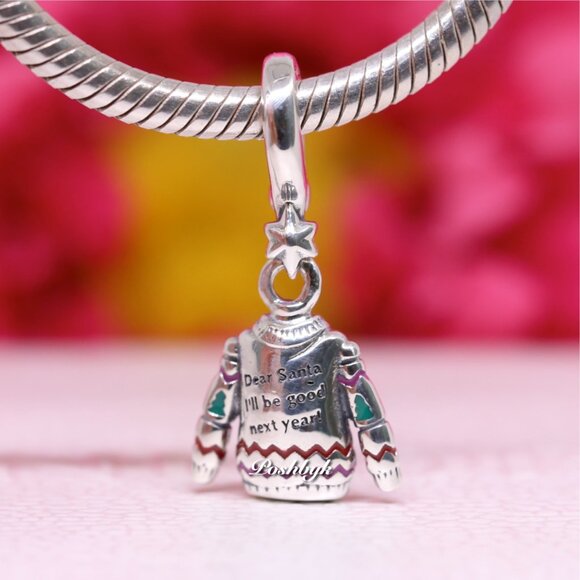 PANDORA Bead Christmas Sweater Dangle Charm 793596C01 NEW 2024 - Picture 4 of 6